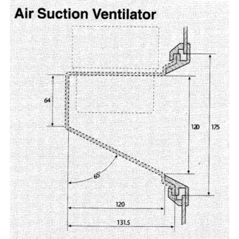 Gebo Light Alloy Louver Vents 600X175 mm