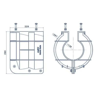 Nuova Rade 198165 - Propeller Guard, for 9-25 HP, Plastic, Ø23cm, Yellow