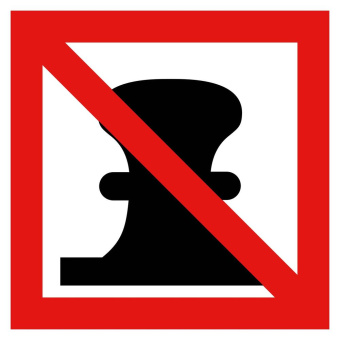Marine No Mooring Double-Sided Prohibition Sign, Hard Plastic, 650×650 mm, 4 mm