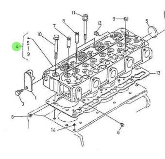 Nanni Diesel 970302719 - Complete Cylinder Head for 4.150HE Engines