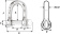 Wichard 1204 - Self-Locking D-Shackle Stainless Steel 8 mm