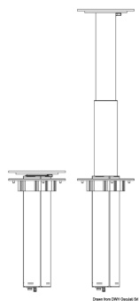 Osculati 48.746.12 - Foldable 2-Stage Electric Table Pedestal 12V