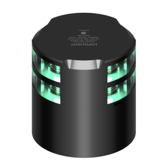 Lopolight 201-015ST-B-CD - Navigation Light 2NM 360° Green, Double, Black W/Conn & Alu-Base CD