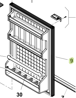 Isotherm SGC00298AA - Door Complete for Cruise CR130 C-Series (Classic, Elegance, Clean Touch) Fridges