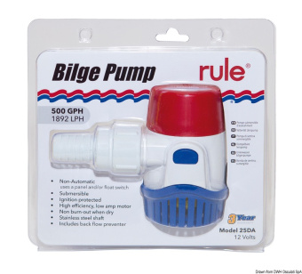 Osculati 16.472.24 - Rule New Generation Submersible Bilge Pump 800 24V