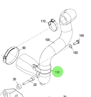 Steyr 9000759-0 - Pipe Clamp DM40 for Steyr Engine Installations