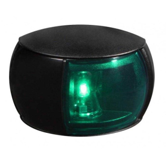 Hella NaviLED Compact - Starboard, Black Shroud, Colored Lens