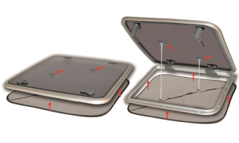 WATERLINE Deck Hatch Anti-Glare Mosquito Flyscreens (Size: 800x800)