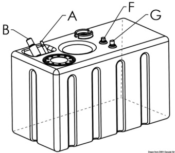 Osculati 52.040.02 - Cross-Linked Polyethylene Fuel Tank 248 l