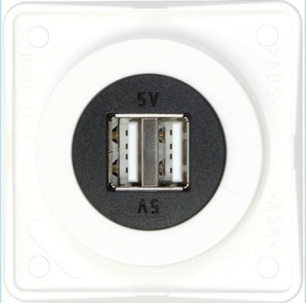 Philippi 609452605 - Berker Mini - USB Built-in Socket Outlet - 12v - Black