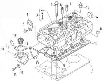 Nanni Diesel 970314251 - GASKET,THERMOSTAT for N3.21