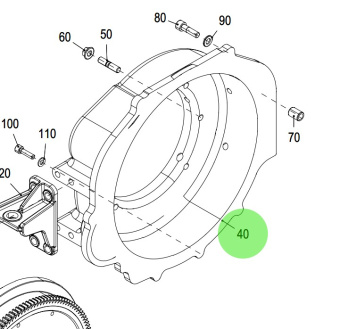 Steyr Z002165-0 - Painted Flywheel Housing With B/W Flange