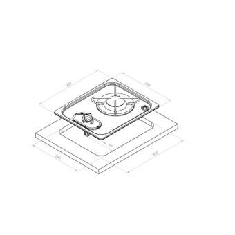 NavyLoad Steel Hob 1 Burner