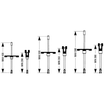 Allpa Stainless Steel Arm-operated Turnbuckle With Aluminum Folding Arms, Max. Stay Ø6mm