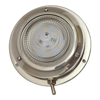 Hollex Surface-Mounted Ceiling Light Stainless Steel 304 12V 76mm Warm White LED