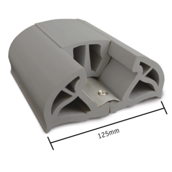 Allpa PVC Fender Profile 'Bumper', B=125mm, Gray (12mtr)