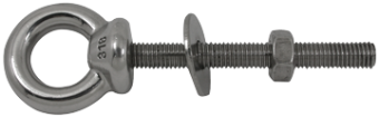 Allpa Stainless Steel Eye Bolt (Screw Eye), A=100mm, B=10mm, C=42mm, D=145mm