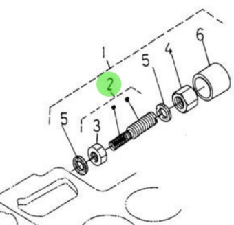 Nanni Diesel 970314191 - Governor Adjustment Bolt Assembly for N4.50 Engines