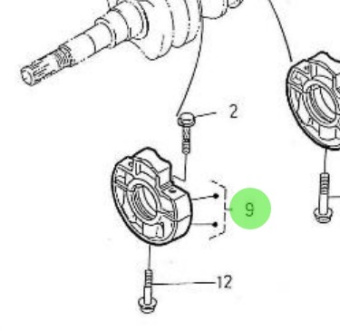 Nanni Diesel 970307313 - Main Bearing Case for HE Series Engines