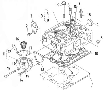 Nanni Diesel 970313818 - COMP.FLANGE,WATER for N2.10/N2.14/N3.21