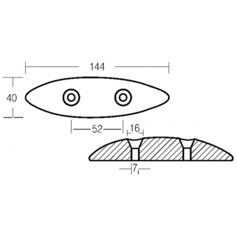 E. Polipodio Oval Zinc Anode