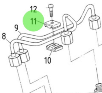 Nanni Diesel 970142115 - Fuel Line Clamp for Injection System