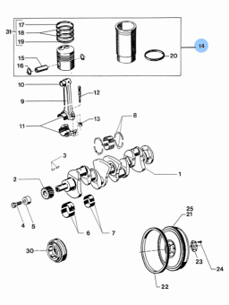 Vetus STM2142 - Piston R-Cylinder