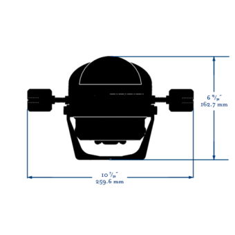 Ritchie Compass Model 'Helmsman HB-845', 12v, Bracket Mount Compass, Dial Ø95mm/5°, Black