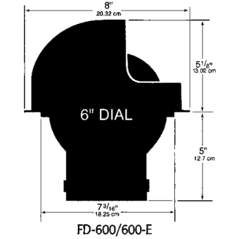 Ritchie Compass 'Globemaster FD-600-B', 12/24/32v, Flush Mount, Ø152,4mm/2 Of 5°, Black (Power)