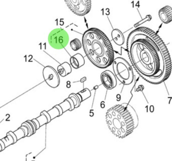 Nanni Diesel 970314849 - Camshaft Gear Bushing for N4 Series Engines