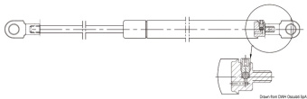 Osculati 38.010.14 - Gas Spring AISI 316 972 mm 160 kg