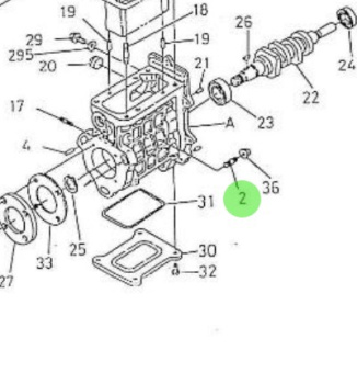 Nanni Diesel 970310922 - Stud for Camshaft Injection Pump Assembly