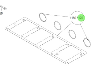 Steyr Z002409-6 - Seal Kit for 4 Cylinder Marine Engines Without Frame Seal
