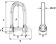 Wichard 1213 - Long Self-Locking D-Shackle Stainless Steel 6 mm