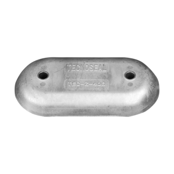 Tecnoseal TEC-Z-406 Oval Hull Plate Anode with Insert 213x107x27 mm