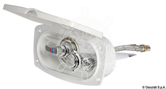 Osculati 15.257.02 - New Edge Shower Box White PVC Hose 4 m Rear Shower Outlet