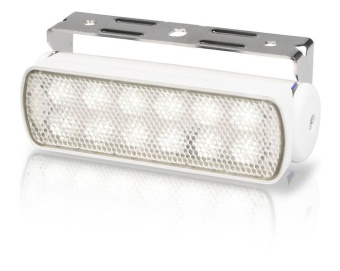 Hella Sea Hawk Work Lamp White Housing 12V White Light/Bracket Mount
