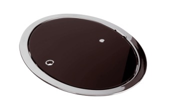 Allpa Stainless Steel Flush Mounted Sink, Oval With Tempered Glass Cover, Folding Water Tap