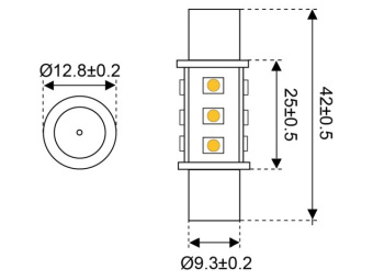Talamex Super LED 12 Festoon Aqua Signal 42MM