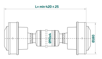 Aquadrive CVB32.30 – Moduline B30 Anti-Vibration CV Shaft System