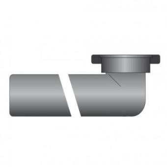 Grey 90° Elbow Tube For Fm Drain Ø40mm Bsp X 40mm