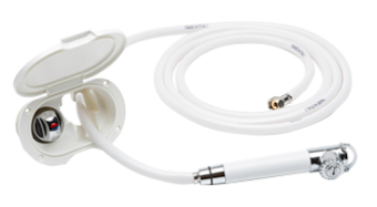 Allpa Shower And Mixer With Built-In Cabinet, Hose Length=2,5m, White