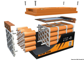 Osculati 12.460.01 - LIONTRON Lithium Battery Ah55 With BMS