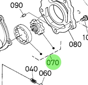 Bukh 16241-3507-0 - Oil Pump Rotor Assembly for EPA28 and EPA36 Gear Cases
