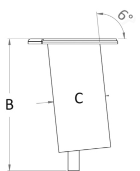 Osculati 46.815.01 - Recess-fit bushing 6°-inclined