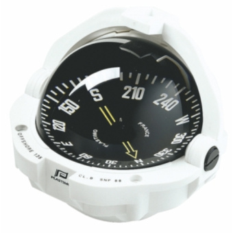 Plastimo 65524 -  White Compass Offshore 135, Black Card, Zone ABC (Worldwide)