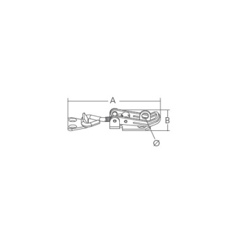 Marine Town Adjustable Fastner With Padlock Eye 86-96 mm