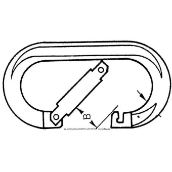 Belship 721808 - Stainless Steel 316 Carabiner With Wide Opening 80mm