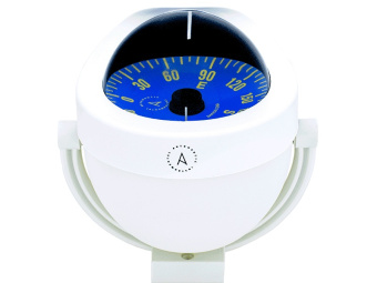 Autonautic C12-004 - Bracket Mount Compass 85mm. Flat & Blue Dial. White  