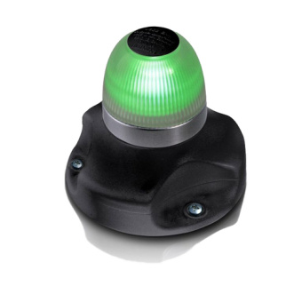 Hella Marine 2LT 980 910-301 - 2NM All Round Lamps With Surface Mount Base, Green, Black Base